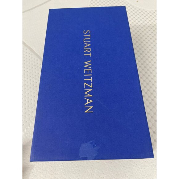 Stuart Weitzman $475 Claris Red Patent Leather Rhinestone Slingback 7.5 NEW - Picture 9 of 10